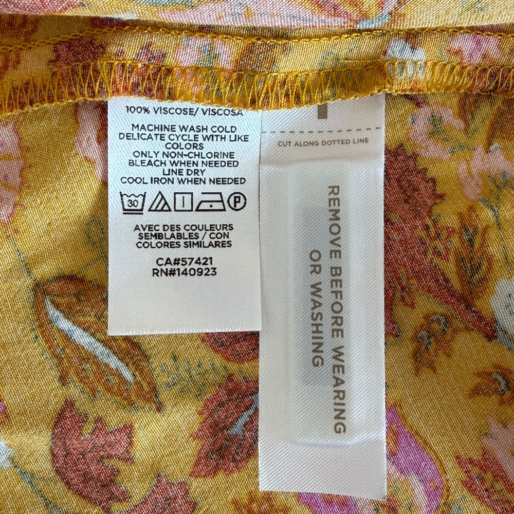 Loft Women's Small Yellow Short Sleeve Dress - Picture 12 of 12